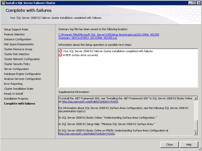 setup failure - f__k